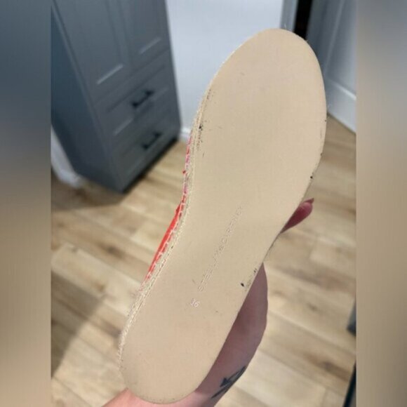 EUC-$500 STELLA MCCARTNEY Logo Bicolor Striped Espadrilles Cap Toe Flats - Picture 14 of 14